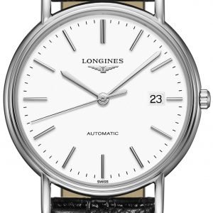 Longines Presences L4.921.4.12.2 Kello Valkoinen / Nahka