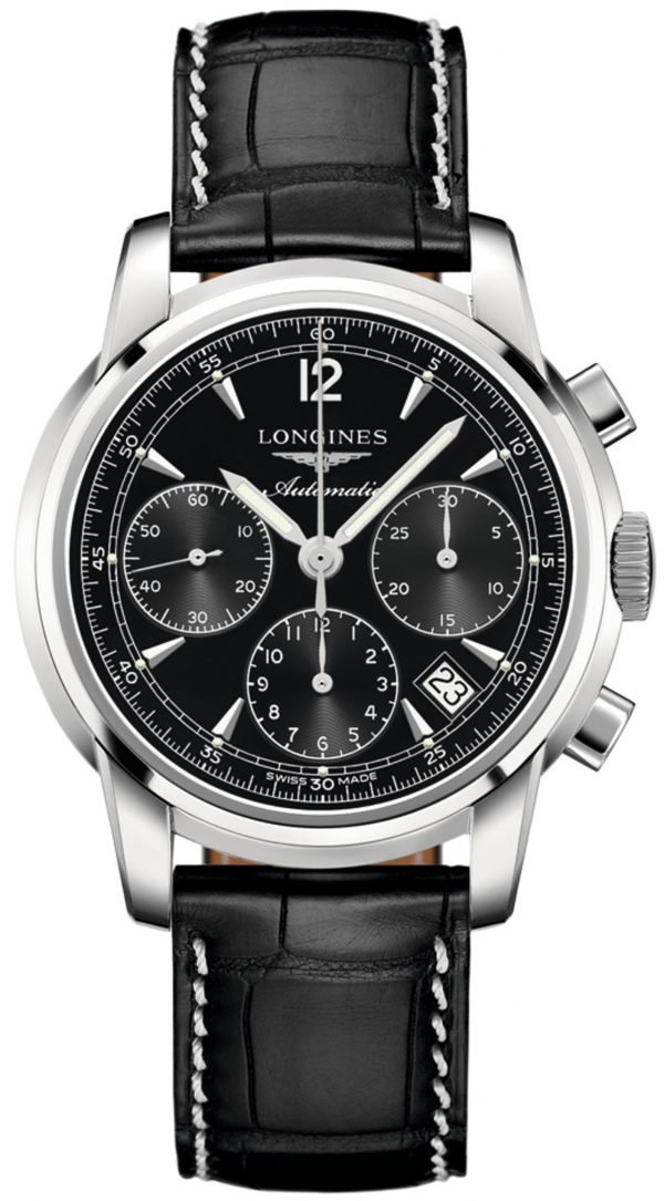 Longines Saint-Imier L2.752.4.52.4 Kello Musta / Nahka