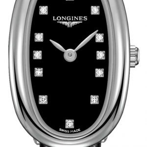 Longines Symphonette L2.304.4.57.0 Kello Musta / Nahka