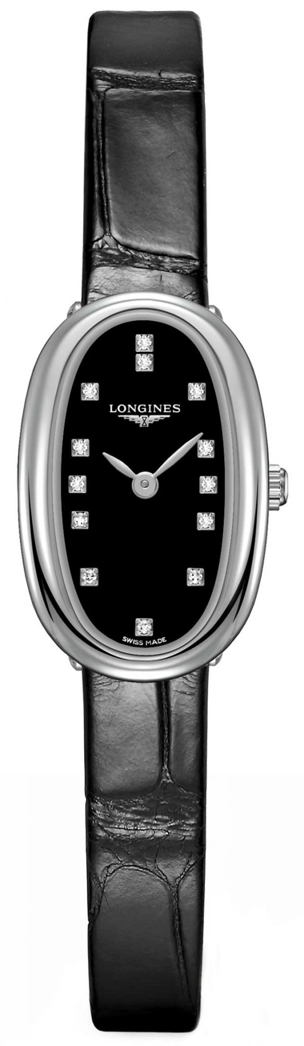 Longines Symphonette L2.304.4.57.0 Kello Musta / Nahka