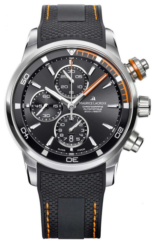 Maurice Lacroix Pontos Pt6008-Ss001-332-1 Kello Musta / Nahka