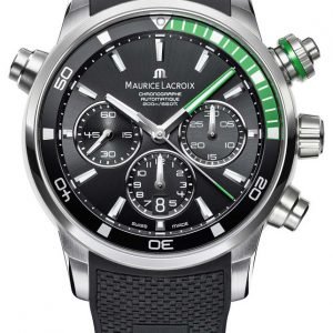 Maurice Lacroix Pontos Pt6018-Ss001-331-1 Kello Musta / Nahka