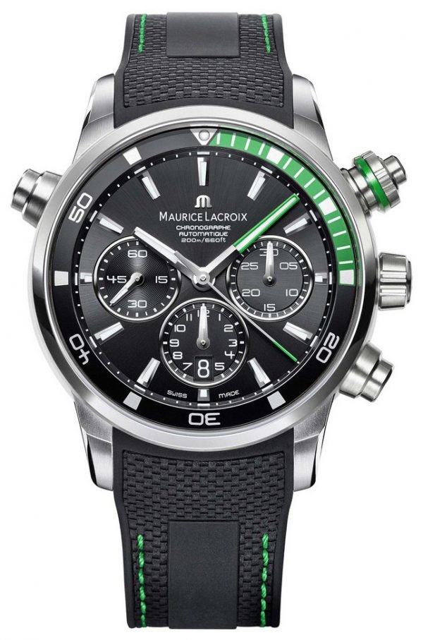 Maurice Lacroix Pontos Pt6018-Ss001-331-1 Kello Musta / Nahka