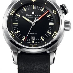 Maurice Lacroix Pontos Pt6248-Ss001-330-1 Kello Musta / Nahka