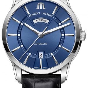 Maurice Lacroix Pontos Pt6358-Ss001-430-1 Kello Sininen / Nahka