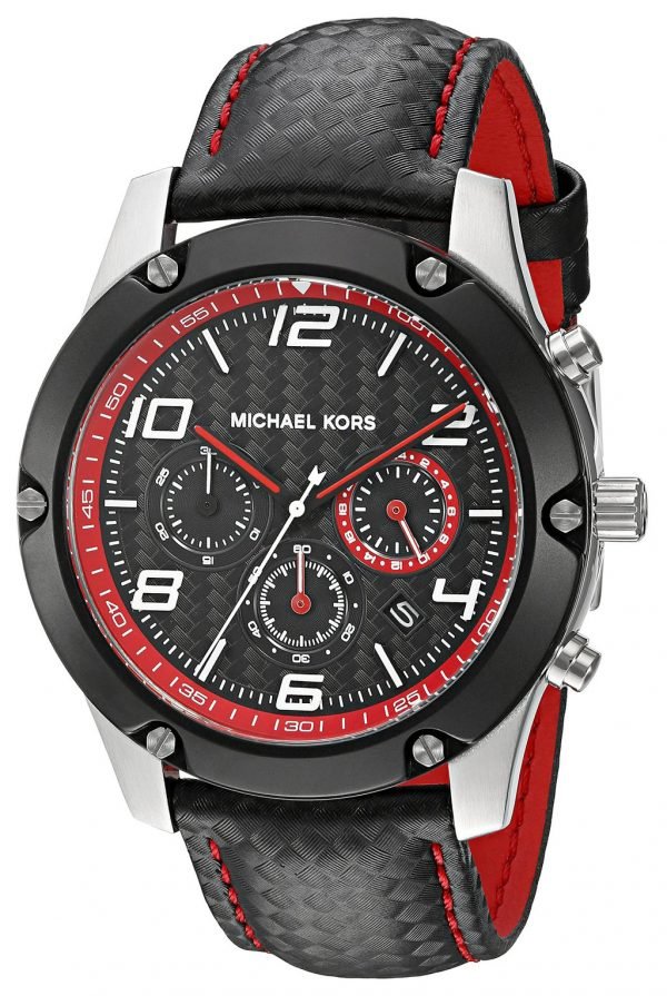 Michael Kors Caine Mk8475 Kello Musta / Nahka