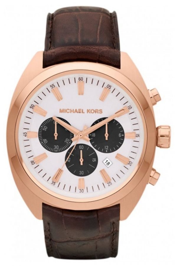 Michael Kors Dean Mk8271 Kello Valkoinen / Nahka