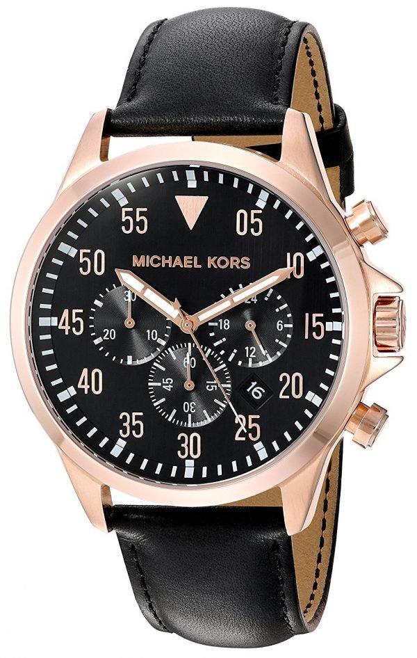 Michael Kors Gage Mk8535 Kello Musta / Nahka