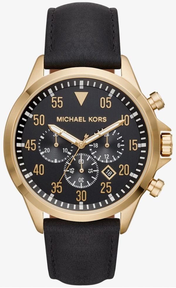 Michael Kors Gage Mk8618 Kello Musta / Nahka