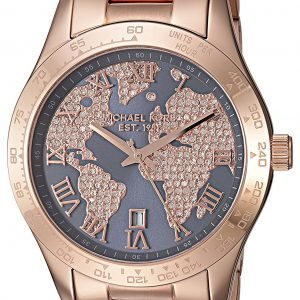 Michael Kors Layton Mk6395 Kello Sininen / Punakultasävyinen