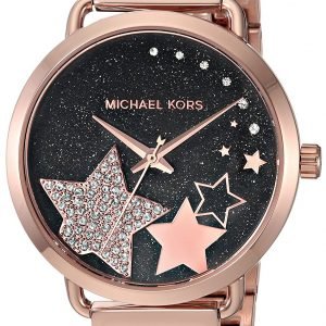 Michael Kors Mk3795 Kello Musta / Punakultasävyinen