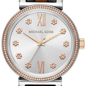 Michael Kors Mk3880 Kello Hopea / Punakultasävyinen