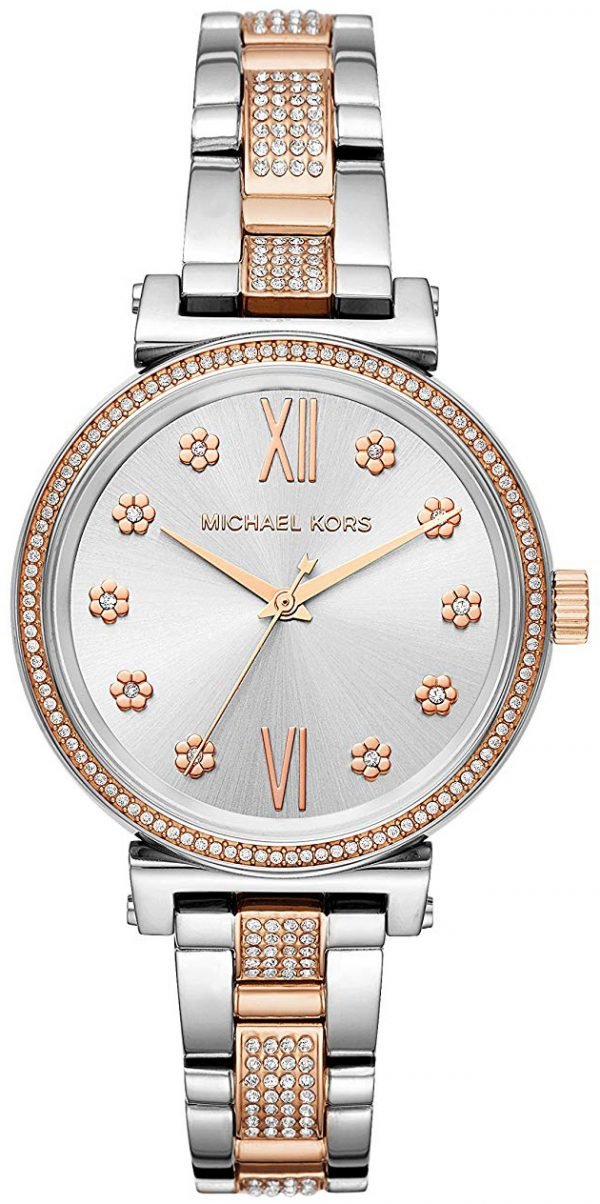 Michael Kors Mk3880 Kello Hopea / Punakultasävyinen