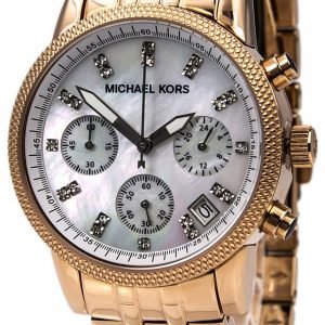 Michael Kors Mk5026 Kello Valkoinen / Punakultasävyinen