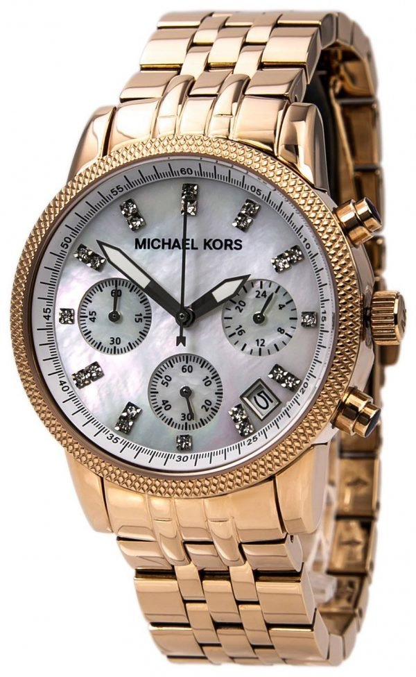 Michael Kors Mk5026 Kello Valkoinen / Punakultasävyinen