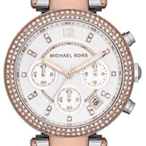 Michael Kors Mk5820 Kello Valkoinen / Punakultasävyinen