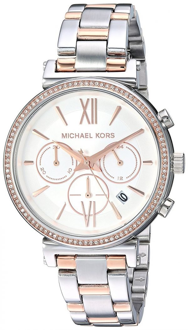 Michael Kors Mk6558 Kello Valkoinen / Punakultasävyinen