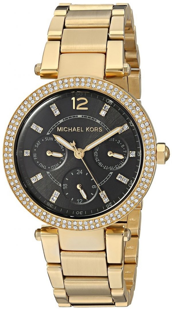 Michael Kors Parker Mk3790 Kello Musta / Kullansävytetty