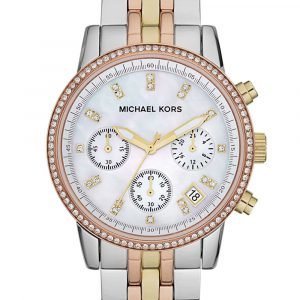 Michael Kors Ritz Mk5650 Kello Valkoinen / Punakultasävyinen