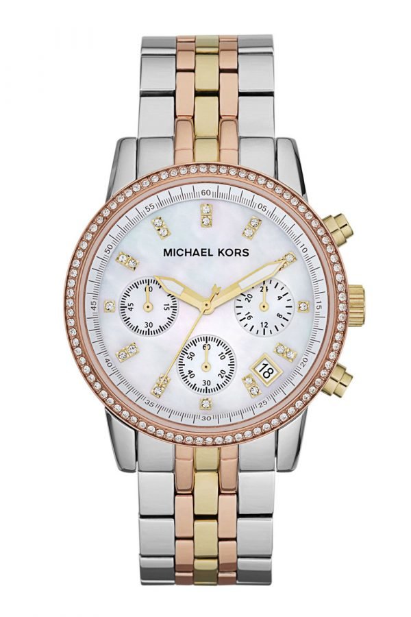 Michael Kors Ritz Mk5650 Kello Valkoinen / Punakultasävyinen