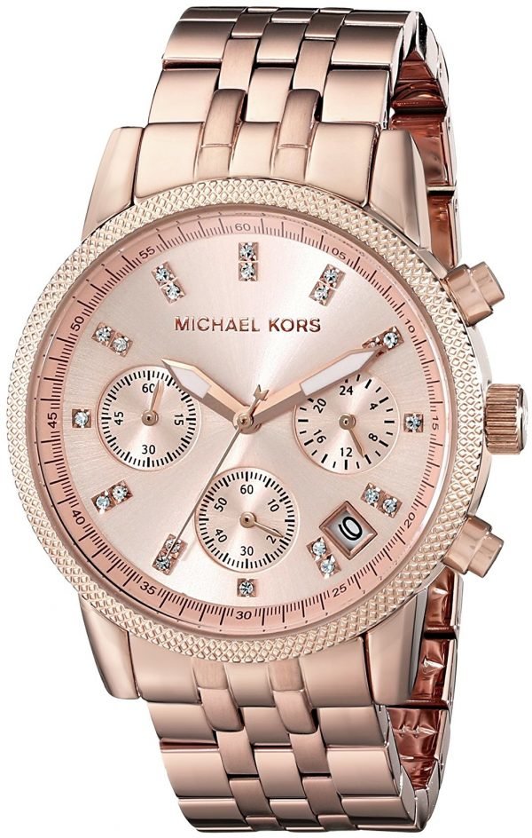 Michael Kors Ritz Mk6077 Kello Punakultaa / Punakultasävyinen