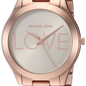 Michael Kors Runway Mk3804 Kello Hopea / Punakultasävyinen