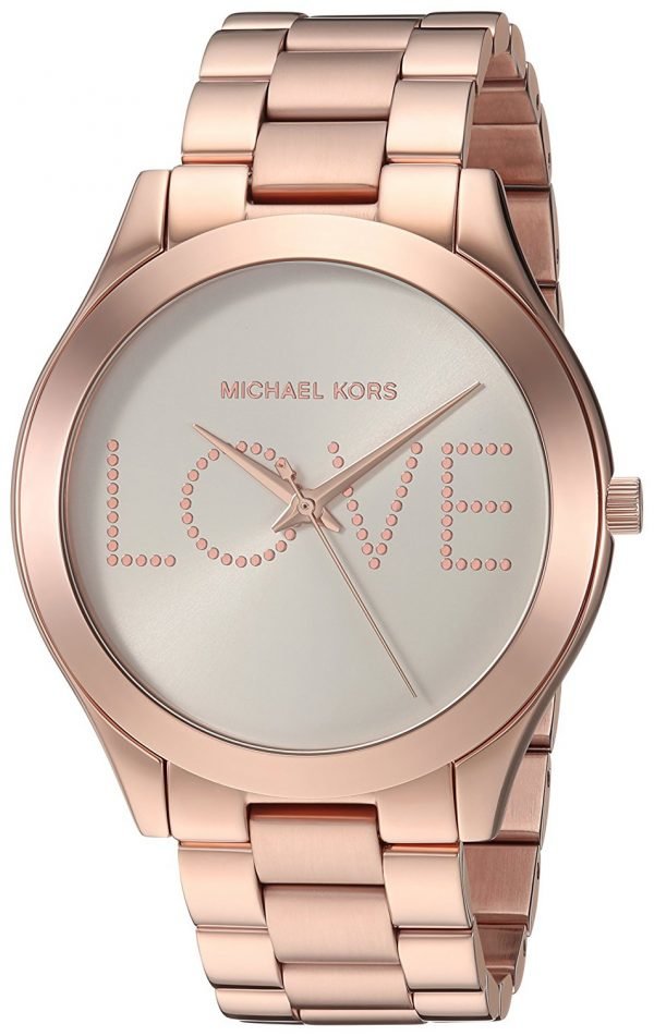 Michael Kors Runway Mk3804 Kello Hopea / Punakultasävyinen