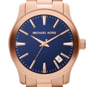 Michael Kors Runway Mk7065 Kello Sininen / Punakultasävyinen