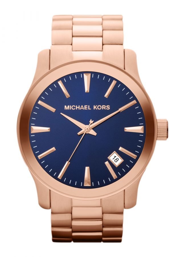 Michael Kors Runway Mk7065 Kello Sininen / Punakultasävyinen