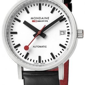 Mondaine A128.30008.16sbb Kello Valkoinen / Nahka