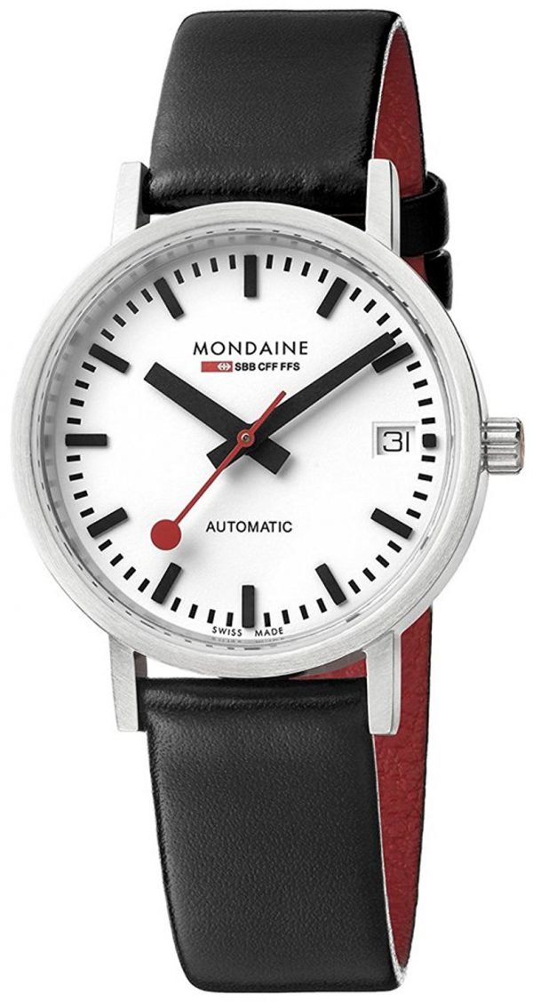 Mondaine A128.30008.16sbb Kello Valkoinen / Nahka