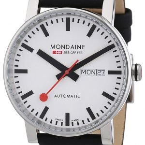 Mondaine Evo Big A132.30348.11sbb Kello Valkoinen / Nahka