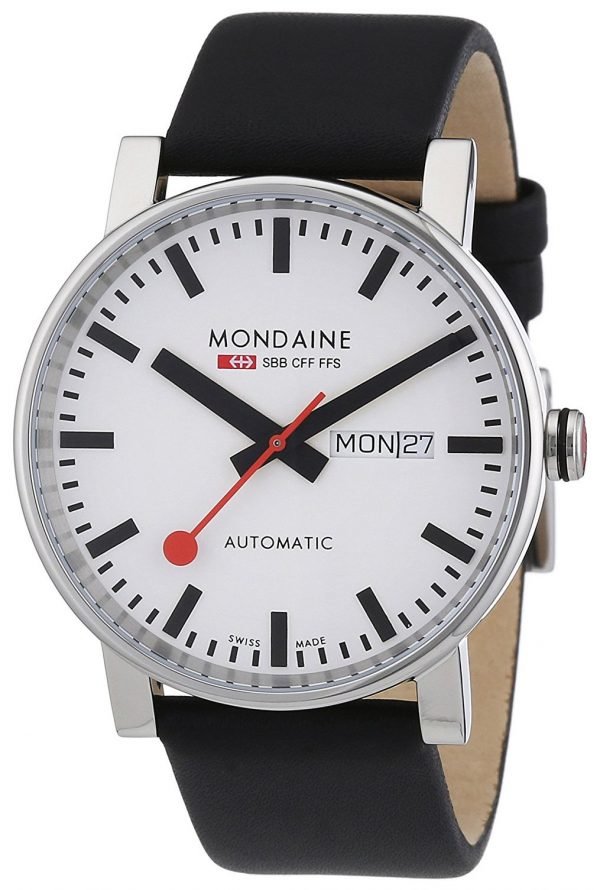 Mondaine Evo Big A132.30348.11sbb Kello Valkoinen / Nahka