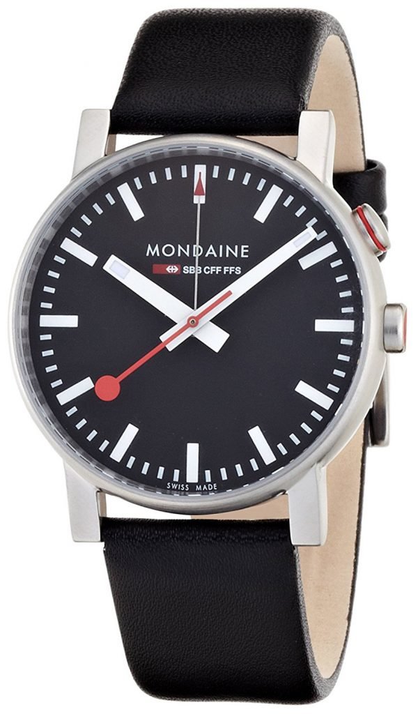 Mondaine Evo Big A468.30352.14sbb Kello Musta / Nahka