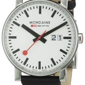 Mondaine Evo Big A627.30303.11sbb Kello Valkoinen / Nahka