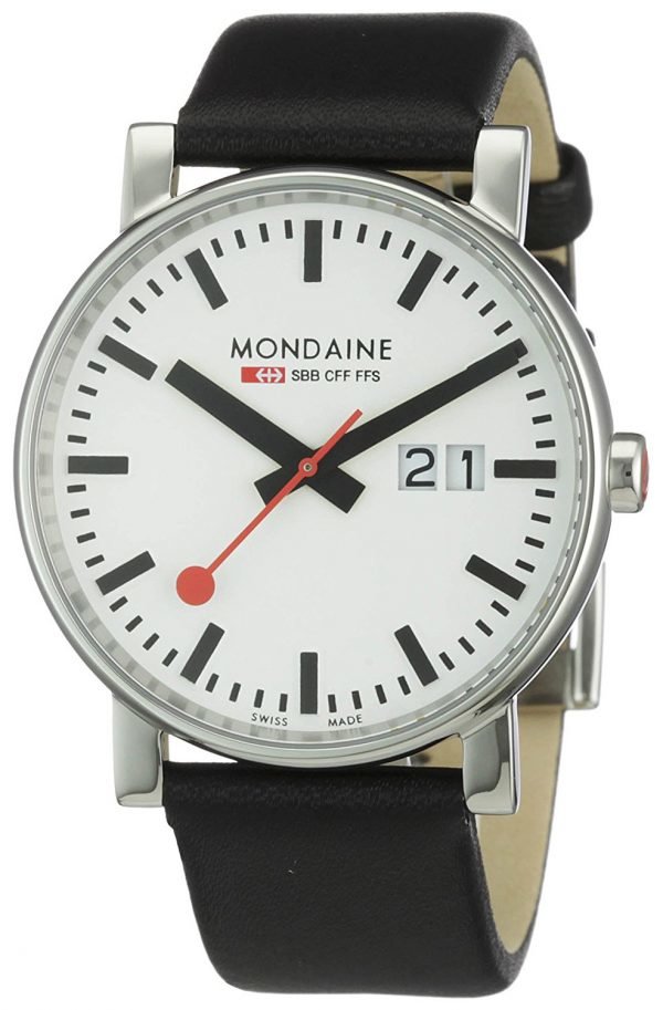 Mondaine Evo Big A627.30303.11sbb Kello Valkoinen / Nahka