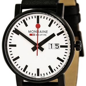 Mondaine Evo Big A627.30303.61sbb Kello Valkoinen / Nahka