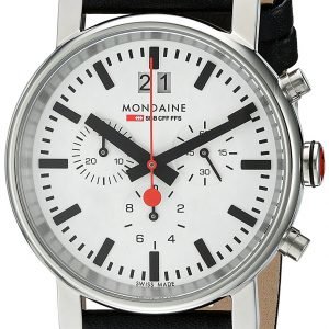 Mondaine Evo Big A690.30304.11sbb Kello Valkoinen / Nahka