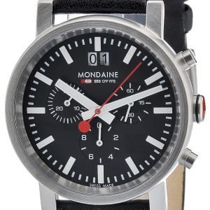 Mondaine Evo Big A690.30304.14sbb Kello Musta / Nahka