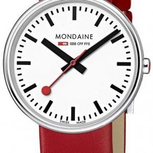 Mondaine Evo Giant A763.30362.11sbc Kello Valkoinen / Nahka