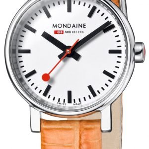 Mondaine Evo Petite A658.30301.11sbg Kello Valkoinen / Nahka