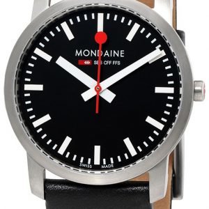 Mondaine Simply Elegant A400.30351.14sbb Kello Musta / Nahka