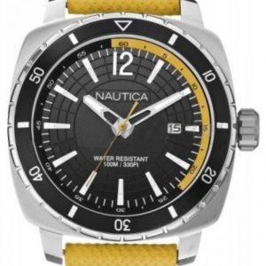 Nautica Analog A13634g Kello Musta / Nahka