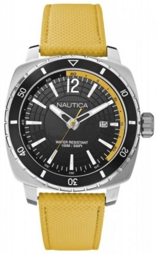 Nautica Analog A13634g Kello Musta / Nahka