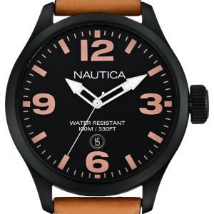 Nautica Analog A14633g Kello Musta / Nahka