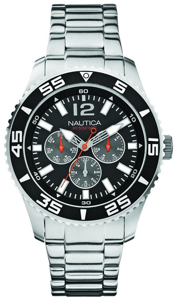 Nautica Analog A15656g Kello Musta / Teräs