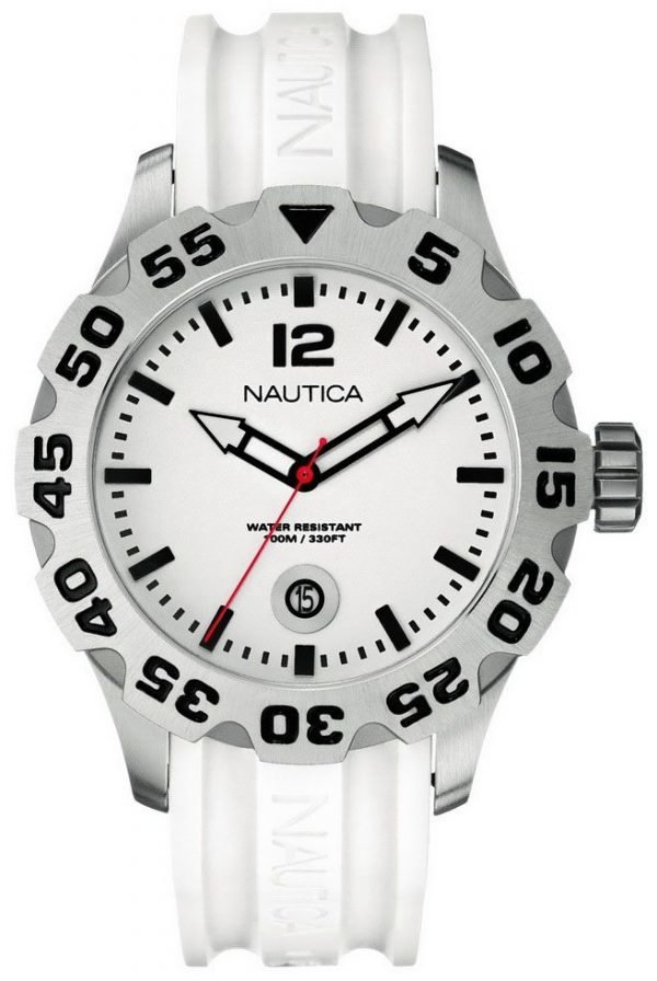 Nautica Bfd 100 A14608g Kello Valkoinen / Muovi