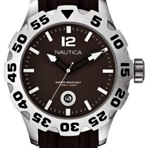 Nautica Bfd 100 A14614g Kello Ruskea / Muovi