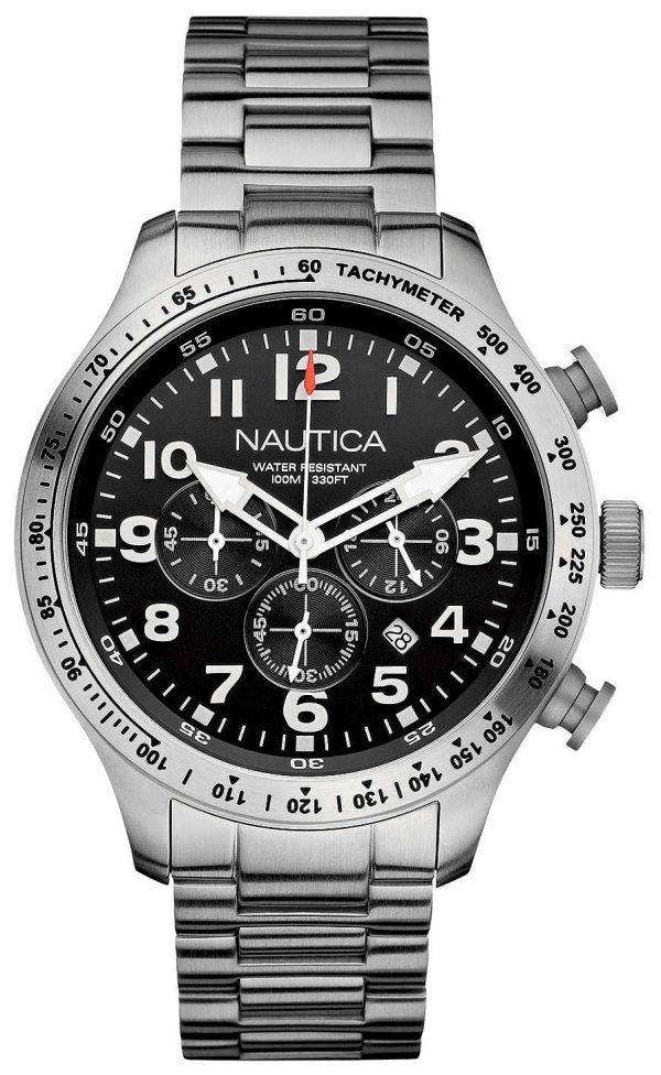 Nautica Bfd 101 A18592g Kello Musta / Teräs