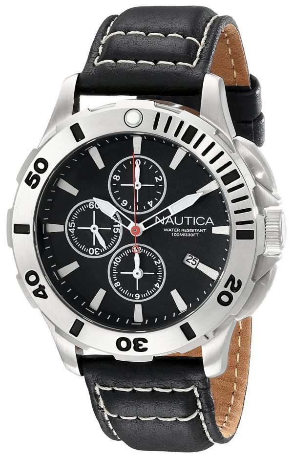 Nautica Bfd 101 N18641g Kello Musta / Nahka